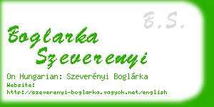 boglarka szeverenyi business card