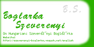 boglarka szeverenyi business card